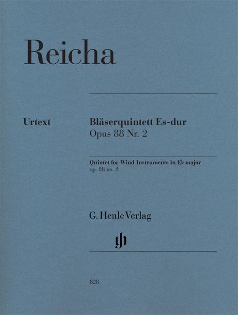 ライヒャ／管楽器のための五重奏曲 変ホ長調 作品88 (各パート譜)《輸入五重奏楽譜》の画像