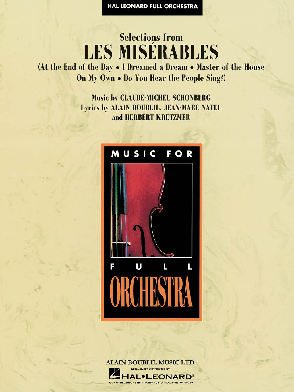 オーケストラ楽譜》「レ・ミゼラブル」セレクション(Les Miserable 