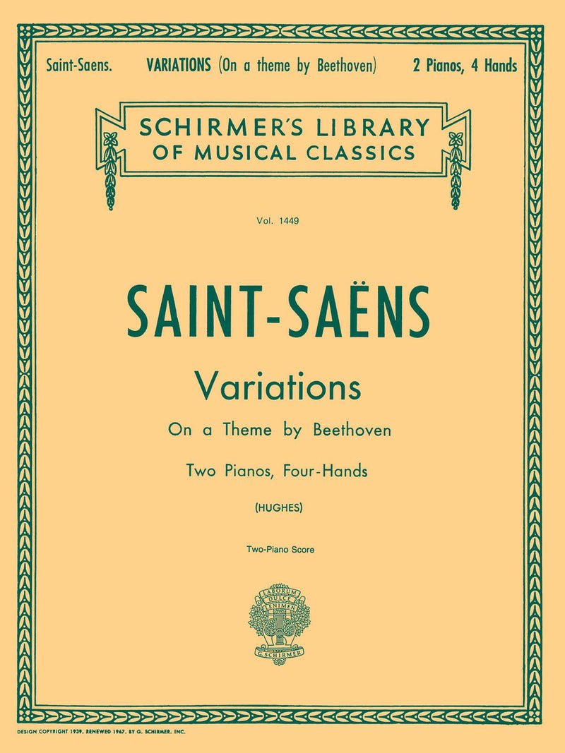 サン＝サーンス／ベートーヴェンの主題による変奏曲 op.35《輸入ピアノ楽譜》の画像