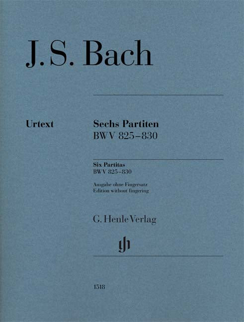 J.S.バッハ／6つのパルティータ BWV 825-830【指番号なし】 (原典版/ヘンレ社)《輸入ピアノ楽譜》の画像