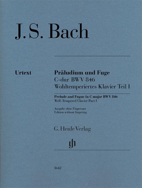 【Big Sale!】J.S.バッハ／前奏曲とフーガ ハ長調 BWV 846(平均律クラヴィーア曲集 第1巻より）【指番号なし】 (原典版/ヘンレ社)《輸入ピアノ楽譜》（※在庫なくなり次第セール終了となります）の画像