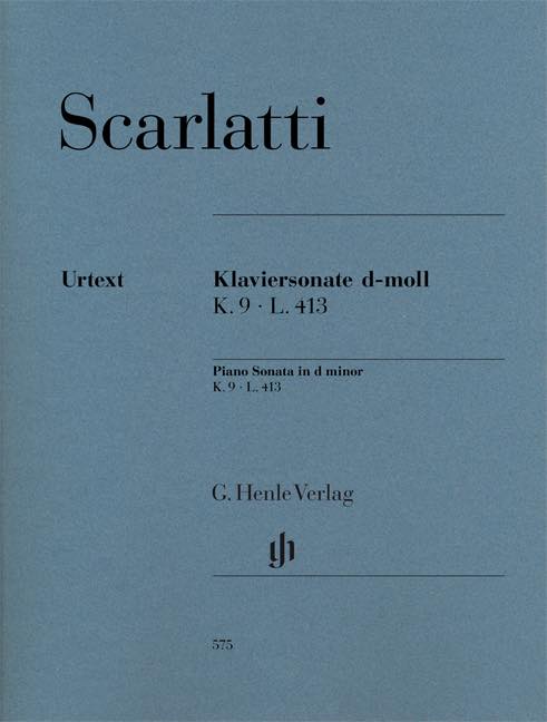 【10周年Sale!】スカルラッティ／ピアノ・ソナタ ニ短調 K.9， L. 413 (原典版/ヘンレ社)《輸入ピアノ楽譜》（※在庫なくなり次第セール終了となります）の画像