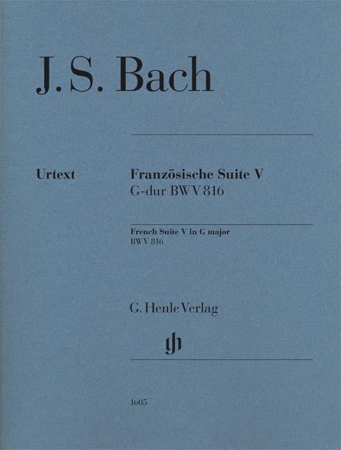 J.S.バッハ／フランス組曲　第5番 ト長調 BWV 816 (原典版/ヘンレ社)《輸入ピアノ楽譜》の画像