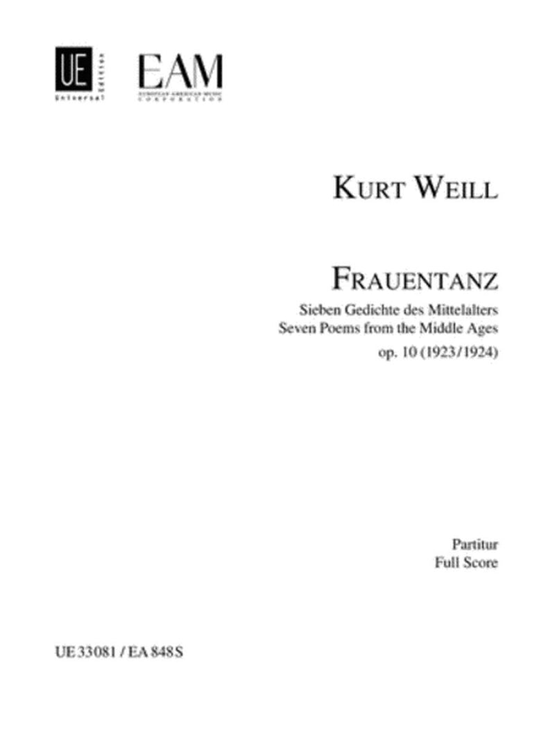 K.ヴァイル／女性の踊り op.10 (1923/24)・中世からの7つの詩《輸入ヴォーカルスコア》