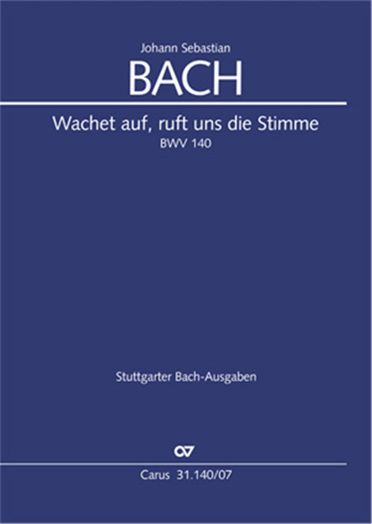 J.S.バッハ／目覚めよと呼ぶ声が聞こえ BWV140《輸入スタディスコア》の画像