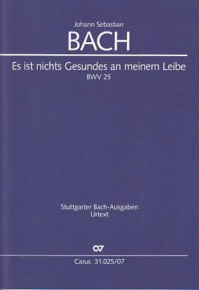 J.S.バッハ／教会カンタータ「わが身には健やかなところなく」より BWV25《輸入スタディスコア》