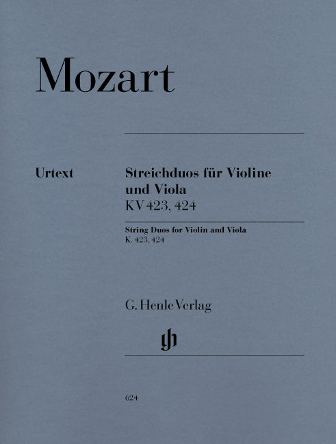 モーツァルト／ヴァイオリンとヴィオラのための二重奏曲 K. 423， 424 《輸入二重奏楽譜》の画像