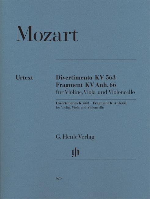 モーツァルト／ディヴェルティメント K. 563 ・断片 K. Anh. 66《輸入三重奏楽譜》の画像