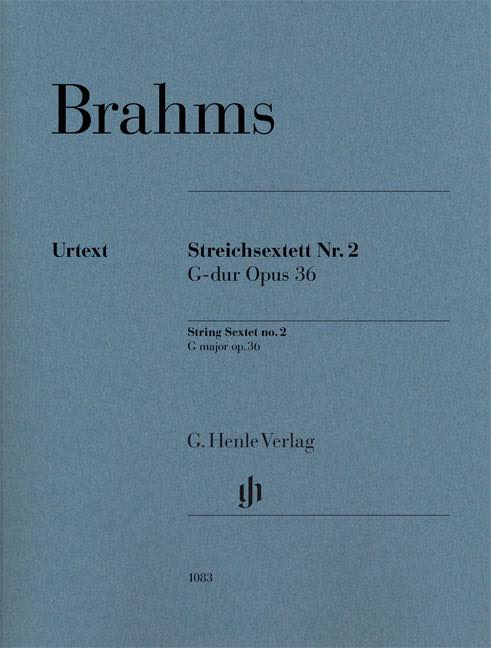ブラームス／弦楽六重奏曲 第2番 ト長調 作品36 (各パート譜セット)《輸入弦楽六重奏楽譜》