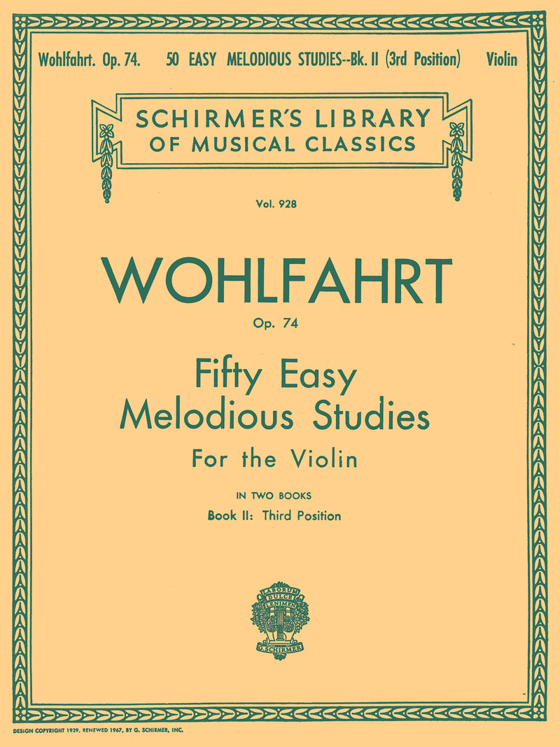 ヴォールファールト／50のやさしくて旋律的な練習曲 op.74 第2巻