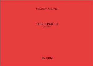 6つのカプリッチョ／サルヴァトーレ・シャリーノ ※出版社都合により、納期にお時間をいただく場合がございますの画像