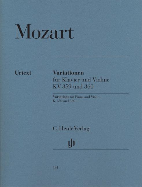 モーツァルト／ピアノとヴァイオリンのための変奏曲《輸入ヴァイオリン楽譜》の画像