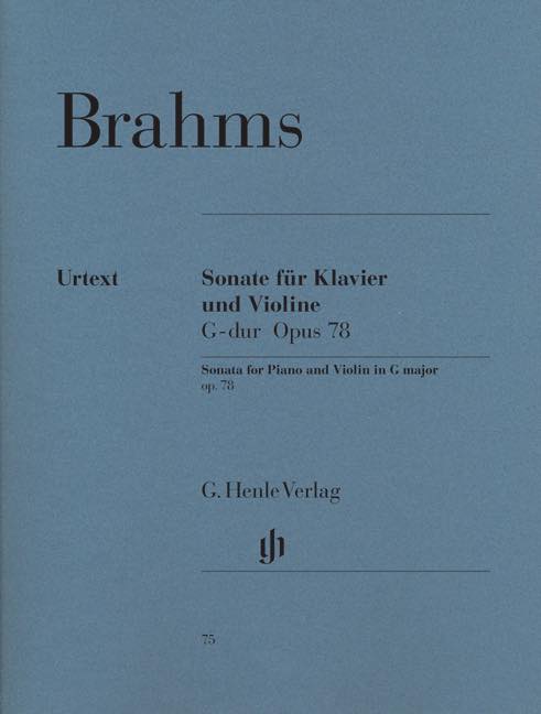 ブラームス／ヴァイオリン・ソナタ 第1番 ト長調 作品78《輸入ヴァイオリン楽譜》の画像