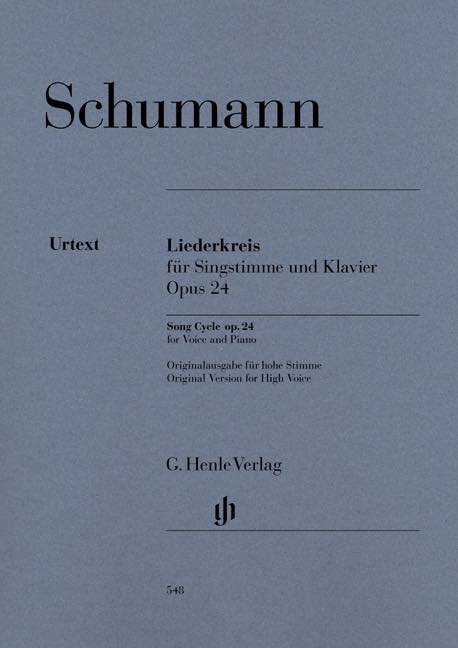 シューマン／歌曲集「リーダークライス」op. 24 高声用（原典版/ヘンレ社)《輸入ピアノ楽譜》の画像
