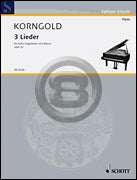 コルンゴルト／3つの歌 op.22（高声用）《輸入声楽，合唱譜》の画像