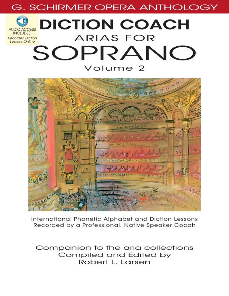 【版元品切】ディクション・コーチ・G.シャーマー・オペラ・アンソロジー（ソプラノのためのアリア集 Vol.2、音源ダウンロード版）※こちらの商品は音符のかかれた楽譜ではありません※《輸入声楽，合唱譜》の画像