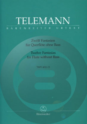 テレマン／無伴奏フルートのための12のファンタジー《輸入フルート楽譜》
