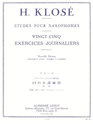クローゼ／25の毎日の練習（ミュール校訂）《輸入サックス楽譜》の画像